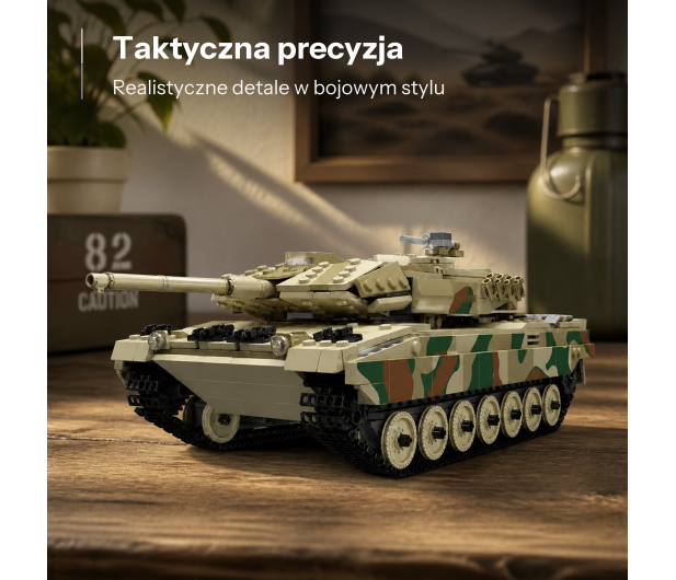 Mould King Klocki konstrukcyjne Zdalnie sterowany czołg Leopard 2 1100 - 1551620 - zdjęcie 2
